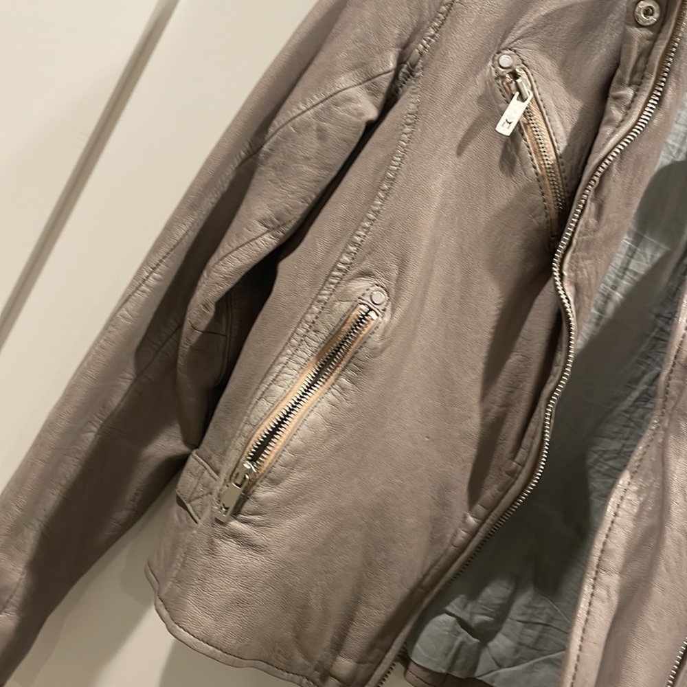 Gray Leather Jacket - image 2
